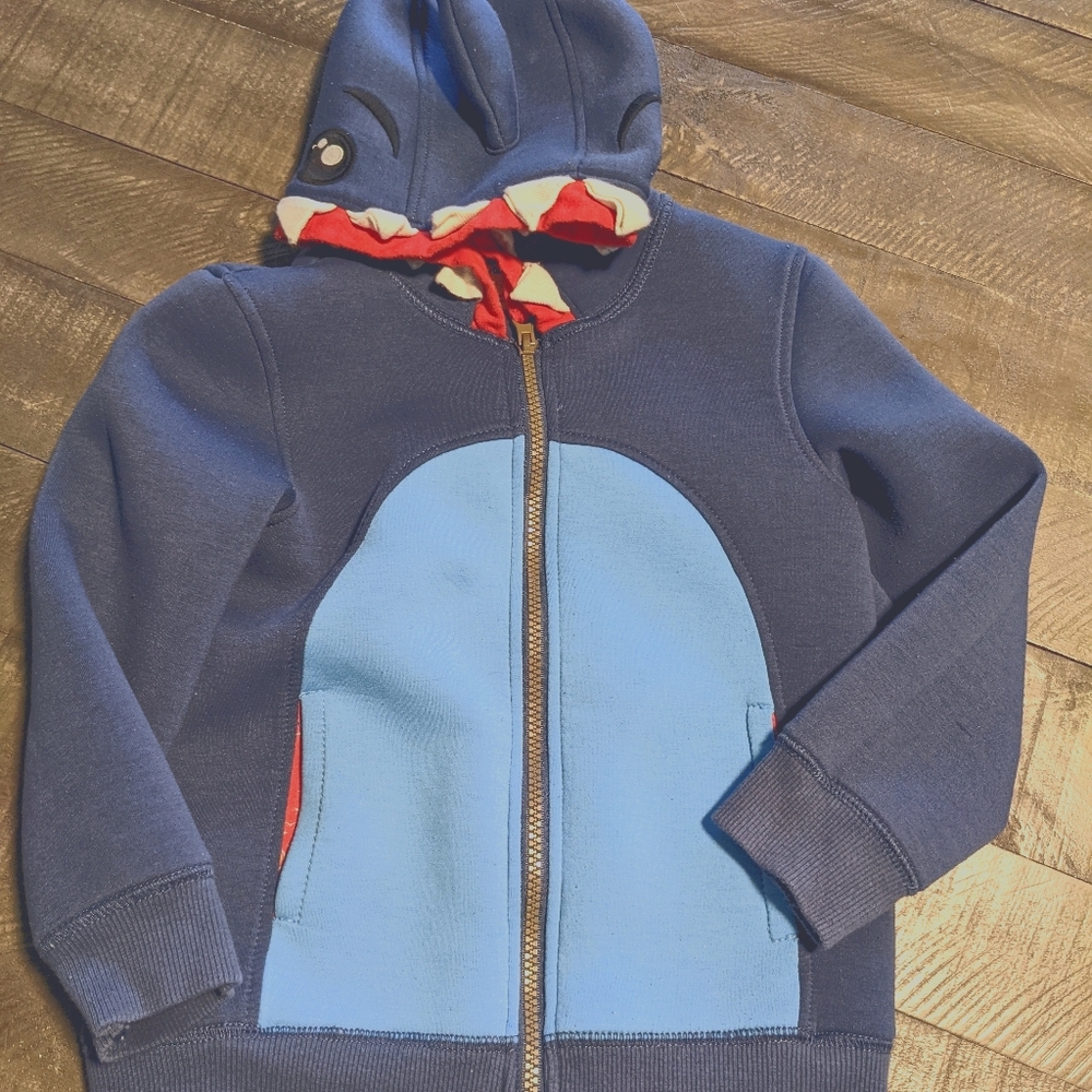 Boys Size 5T Genuine by OshKosh Shark Zip-Up Hoodi